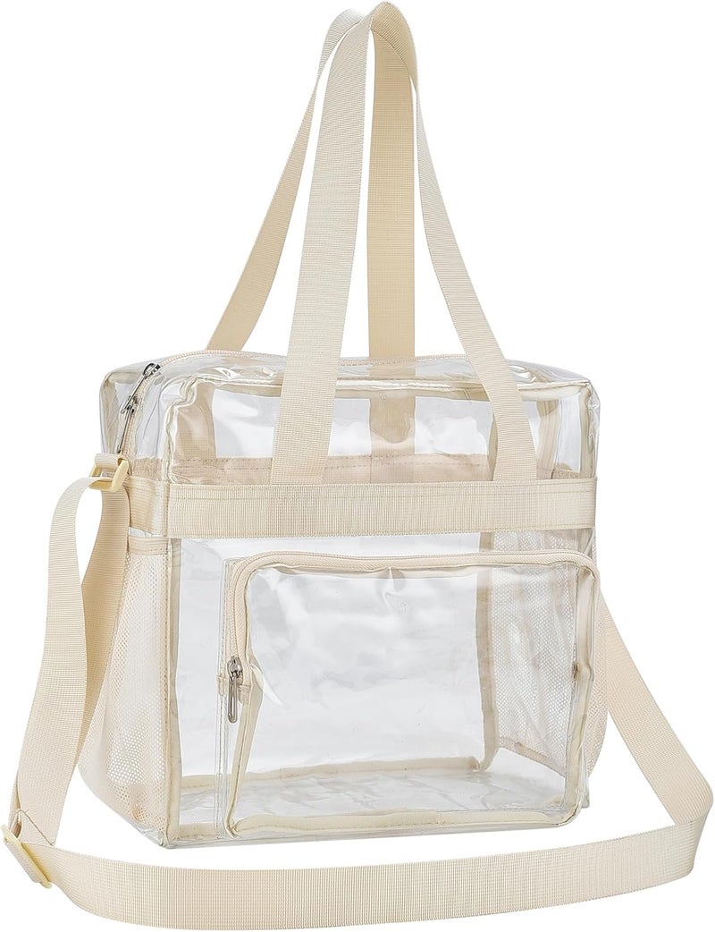 USPECLARE Clear Bag for Stadium Events, 12x6x12 Transparent Stadium Messenger Bag for Concerts, Work, Sports Games, Gym - Image 3